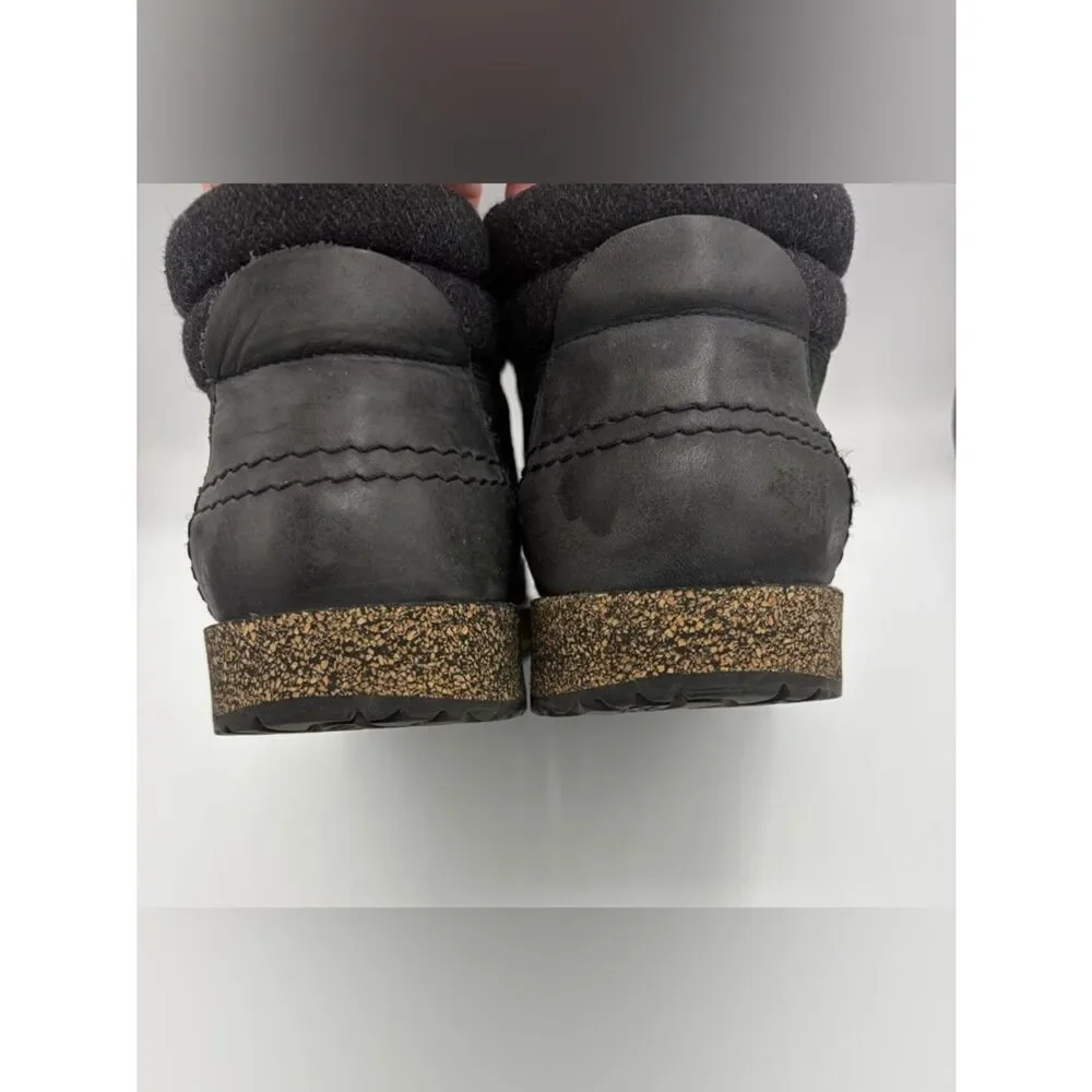 Birkenstock Honnef high black nubuck leather ankle boot men’s 10 casual lace up